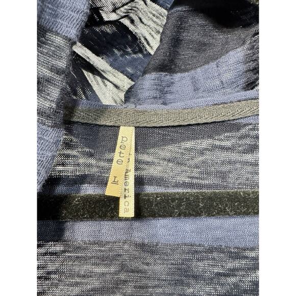 Pete Collection Made in USA Blue Trim Stretch Summer Hoodie - Picture 5 of 5